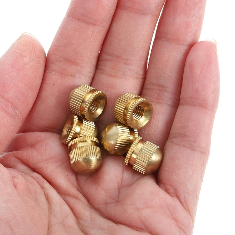 Veemoon 6Pcs Light Fixture Decorative Screw Caps, Lamp Finals Screw Caps Copper Replacement Lamp Shape Nuts Finials Hardware for Shade Harp Tops (M5 Cap Nut) - Image 3